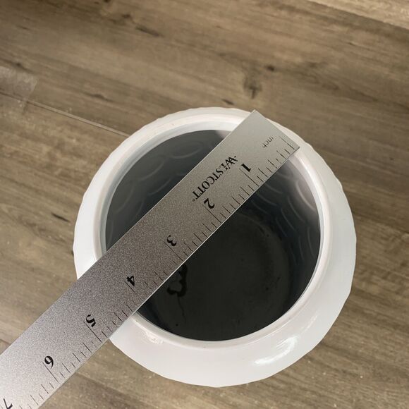 Nordstrom Rack Metal Jar Design Vase With Embossed Spotted Design, White - Picture 11 of 12